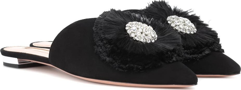 Aquazzura Lotus crystal-embellished sandals