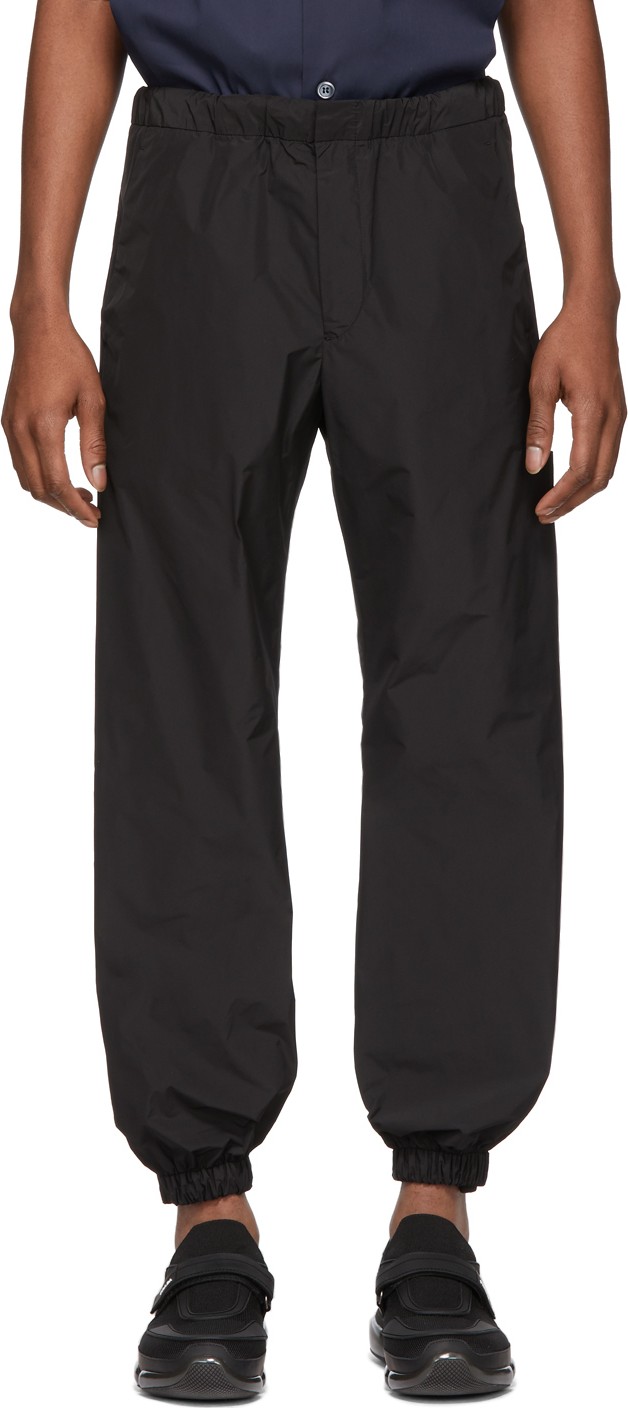 Prada Black Techno Poplin Lounge Pants