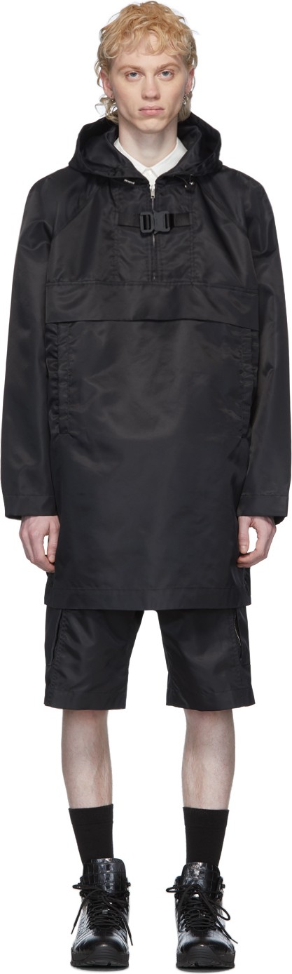 1017 ALYX 9SM Black Oversized Pullover Coat