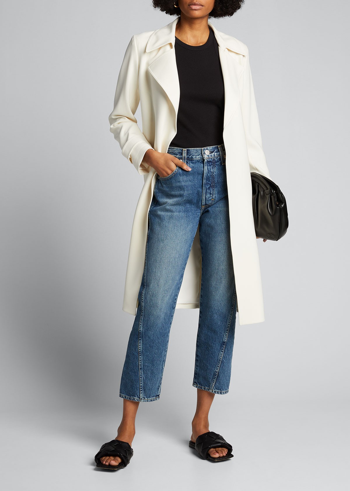 AMO Loverboy High-Rise Cropped Jeans w/ Twisted Seams