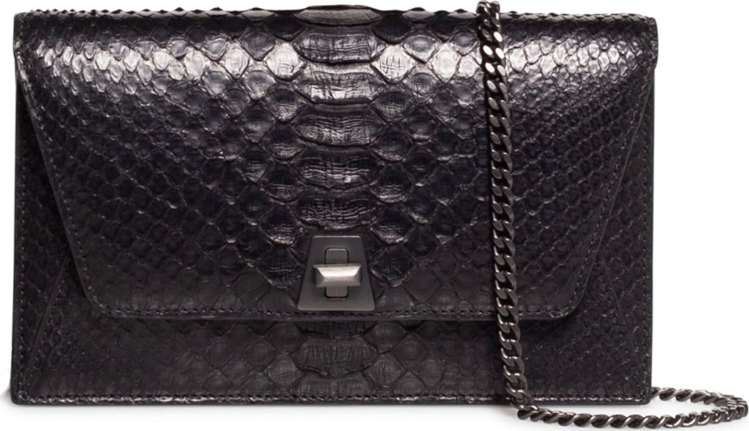 Akris Anouk Python Snakeskin Envelope Clutch Bag