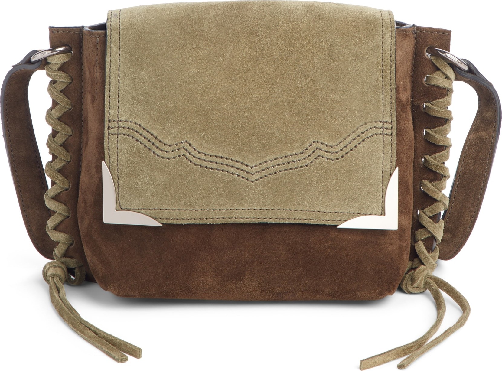 Isabel Marant Kleny Colorblock Suede Shoulder Bag