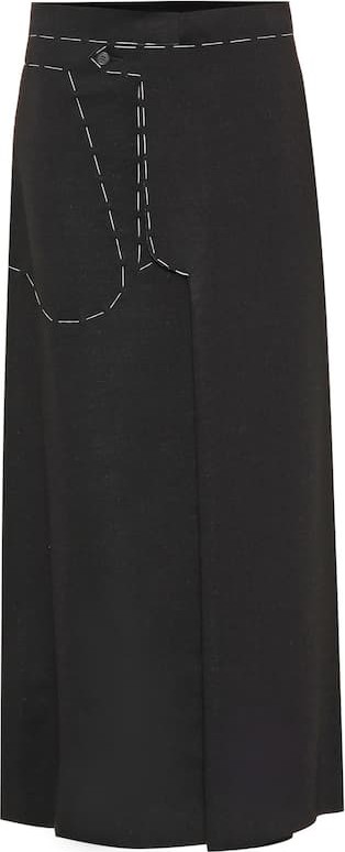 Maison Margiela Embroidered midi skirt Maison Margiela Embroidered midi skirt
