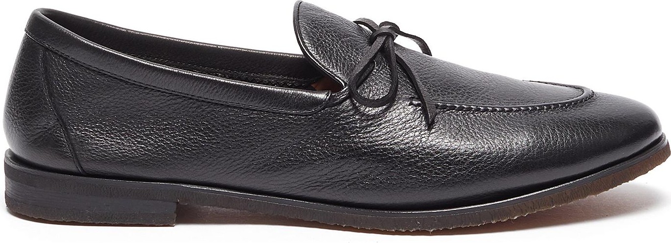 Henderson Baracco Latex tie leather loafers