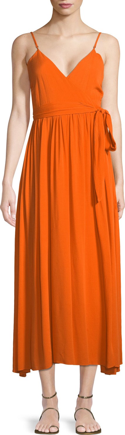 Mara Hoffman Alma Sleeveless Wrap-Front Maxi Dress