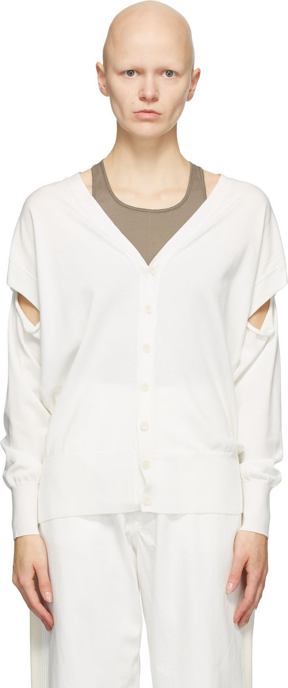 Y's By Yohji Yamamoto - White Open Ah Cardigan