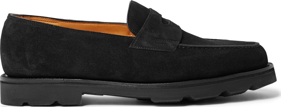 John Lobb Lopez Suede Penny Loafers