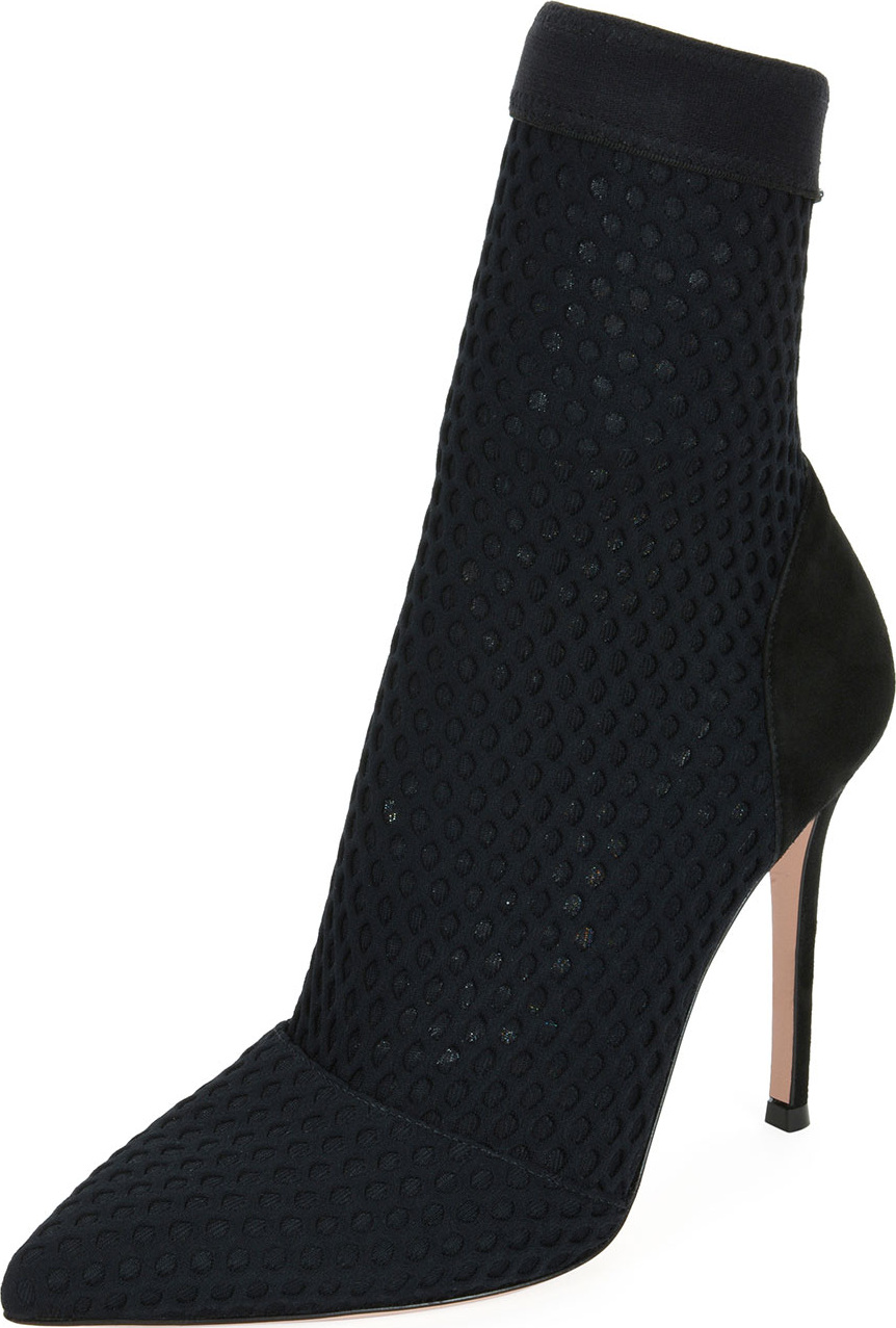 Gianvito Rossi Pointed Knit 105mm Bootie