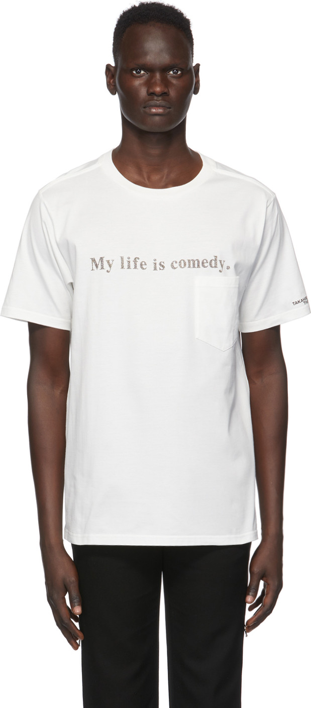 Takahiromiyashita The Soloist - White 'My Life Is Comedy' T-Shirt Takahiromiyashita The Soloist - White 'My Life Is Comedy' T-Shirt