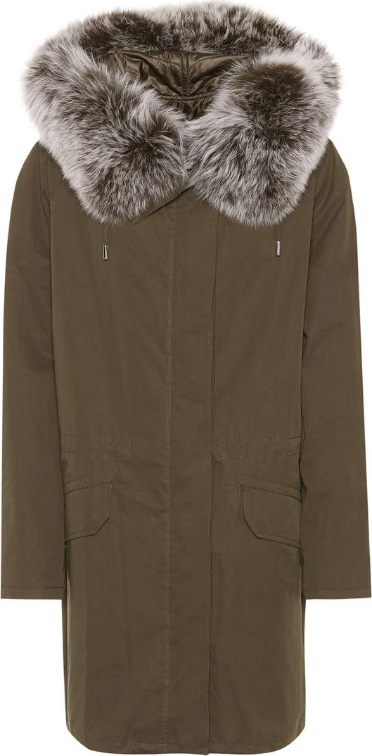 Army By Yves Salomon Fur-trimmed cotton parka