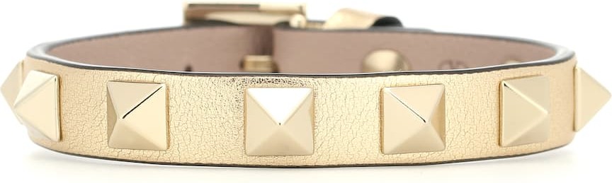 Valentino Valentino Garavani Rockstud metallic leather bracelet