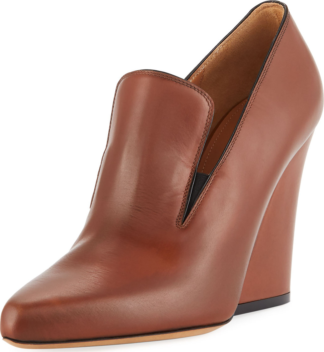 Dries Van Noten Flare High-Heel Leather Loafer Pump