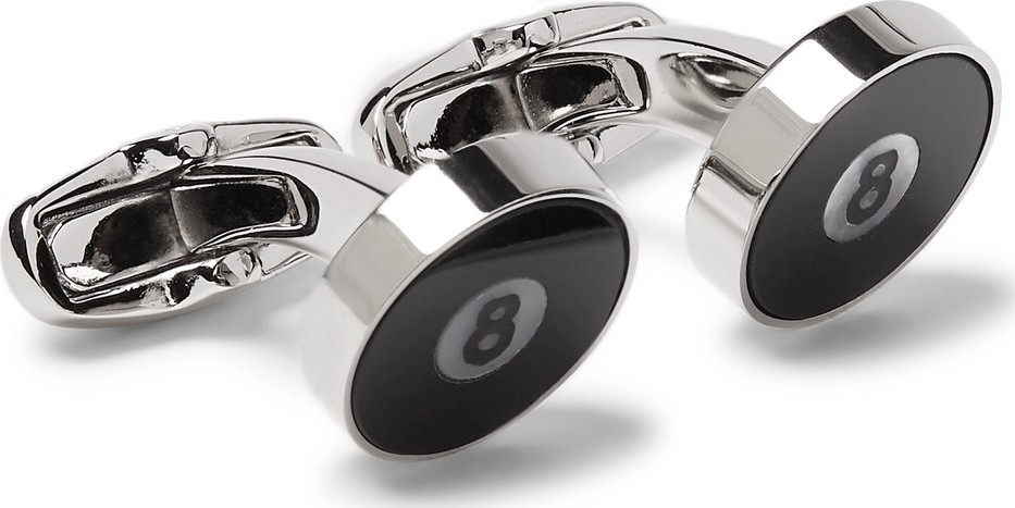 Paul Smith 8-Ball Silver-Tone Mother-of-Pearl Cufflinks
