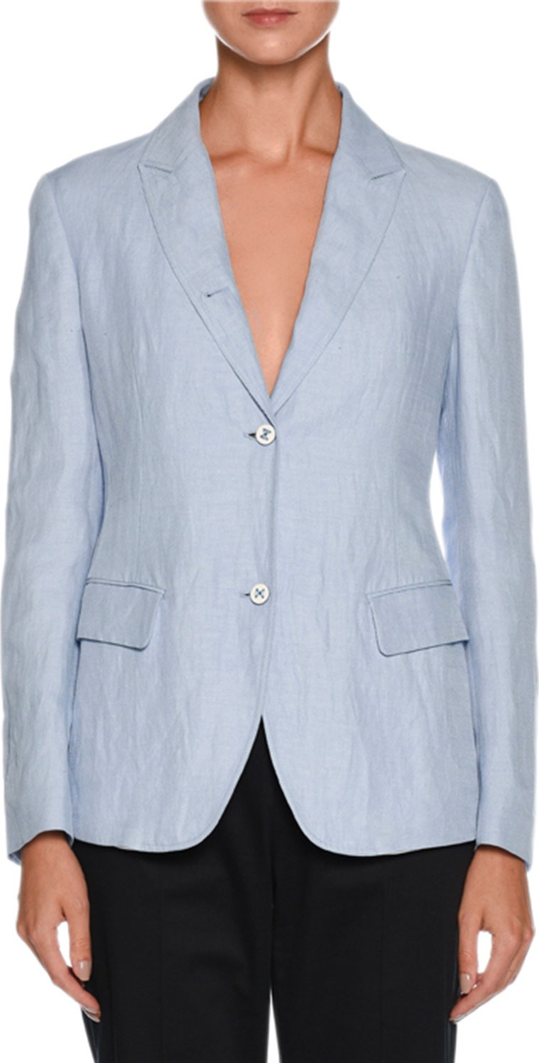 Giorgio Armani Two-Button Relaxed Linen Jacket
