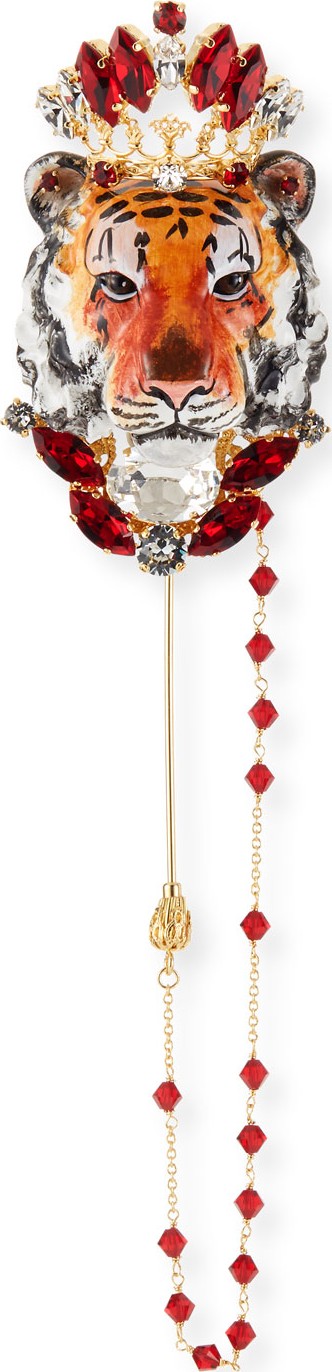 Dolce & Gabbana Tiger Crystal Pin
