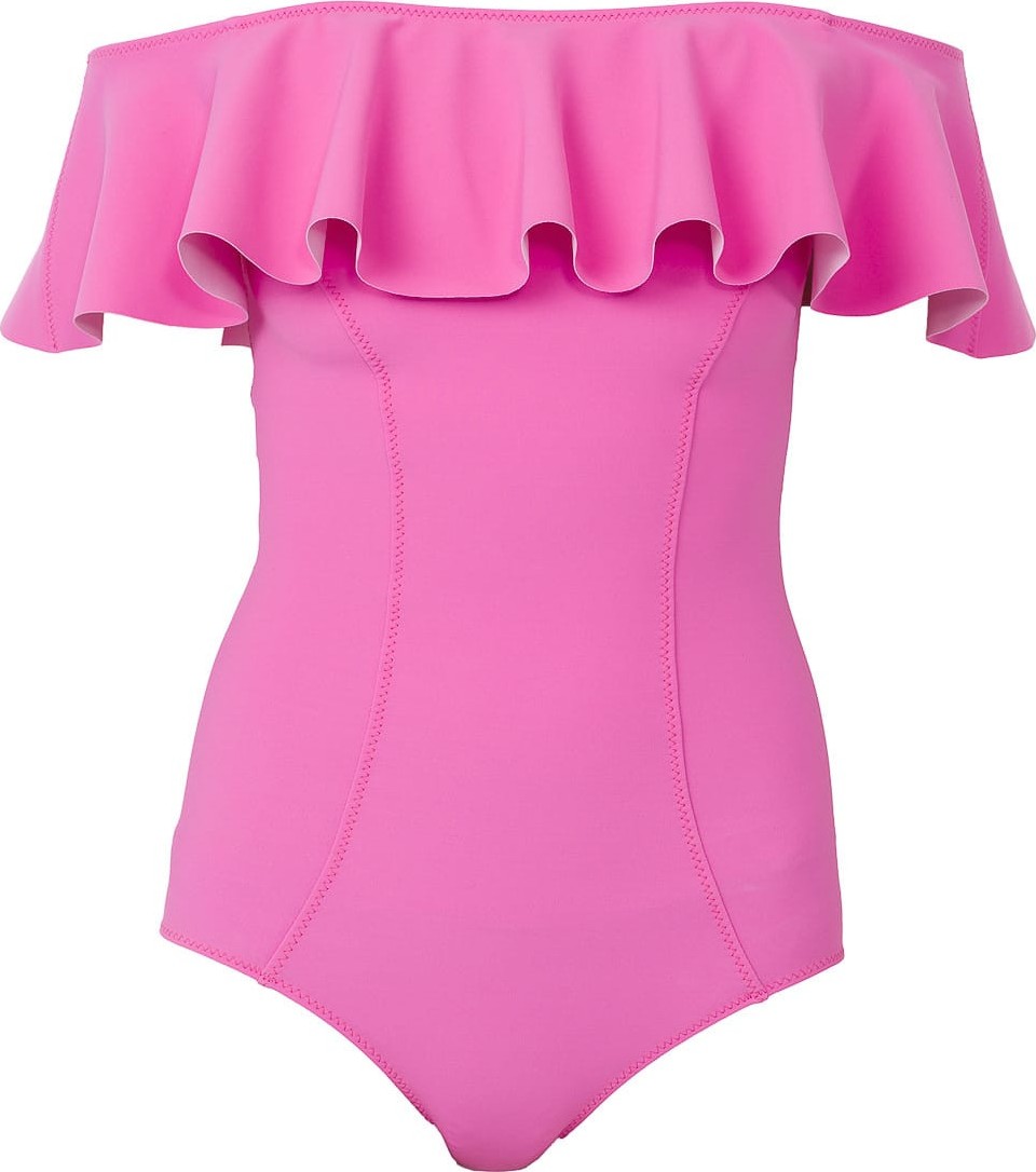 Lisa Marie Fernandez THE WEBSTER X LANE CRAWFORD 'MIRA FLOUNCE' MAILLOT