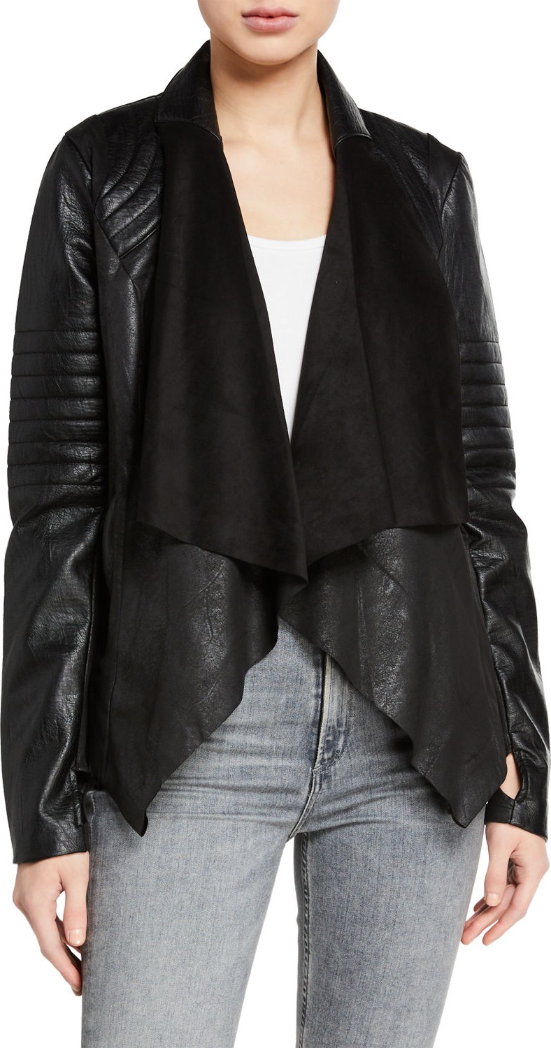 Blanc Noir Drape Front Jacket