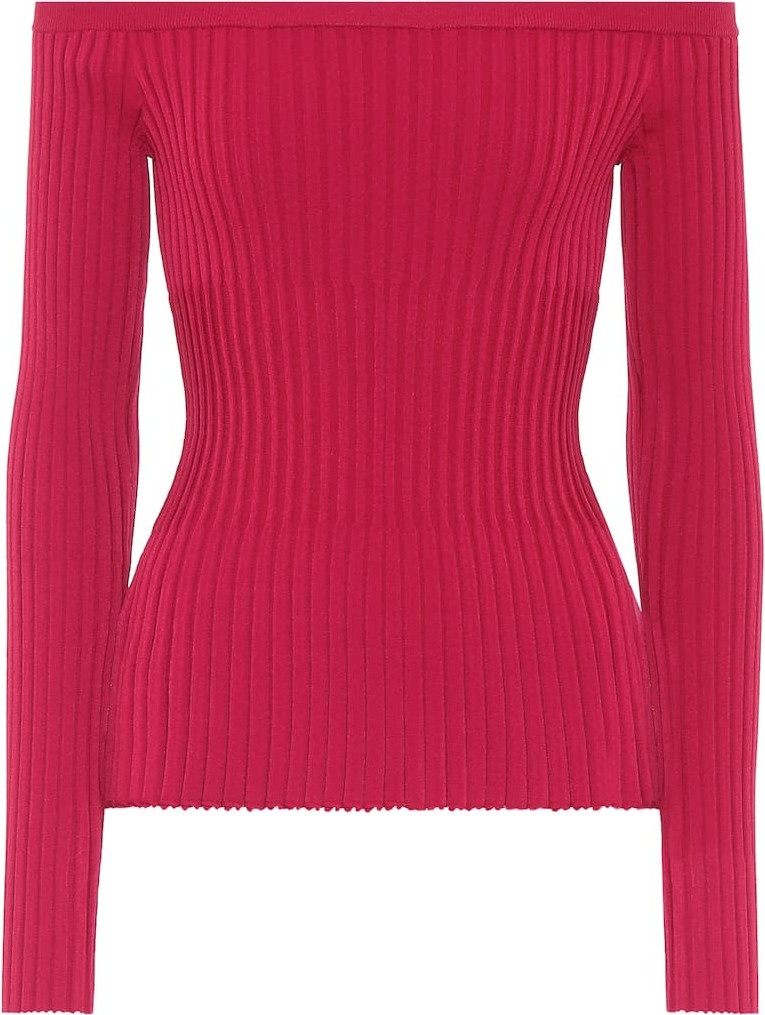 Altuzarra Off-the-shoulder ribbed sweater