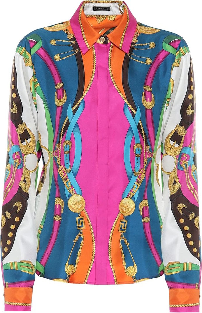 Versace Printed silk shirt