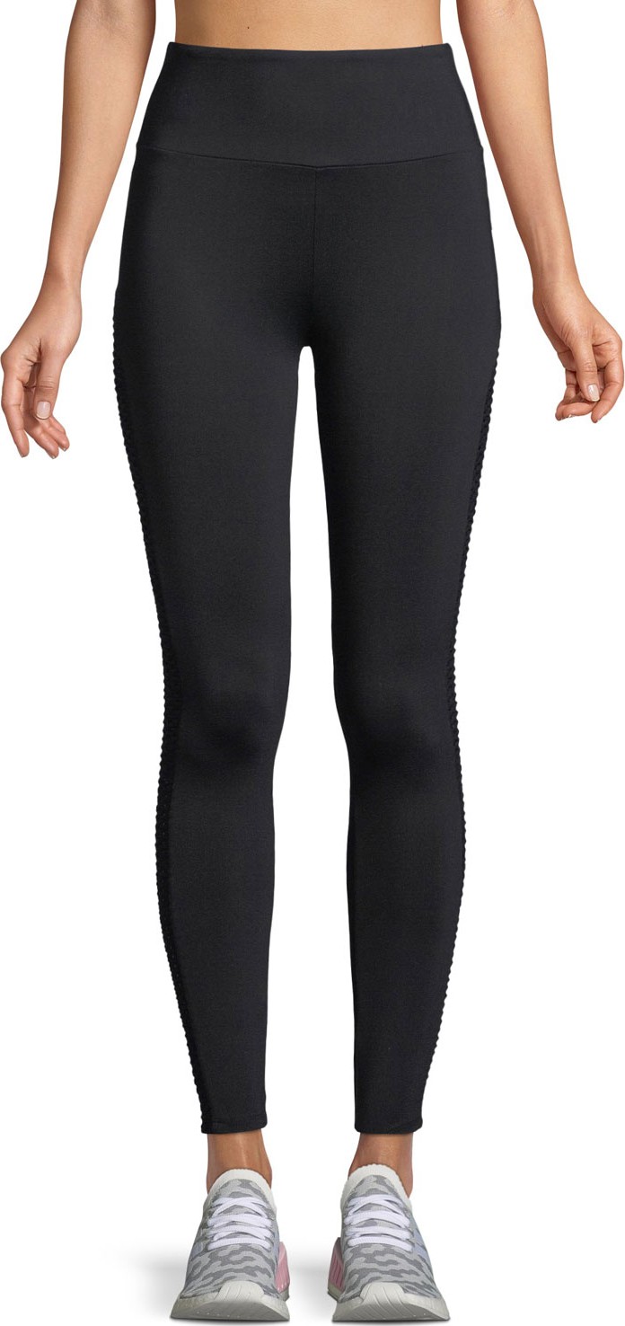 Lanston Dixon Side-Panel Full-Length Performance Leggings