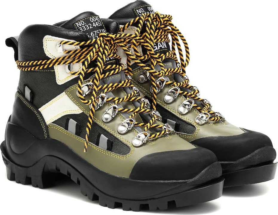 Ganni Bruna leather ankle boots