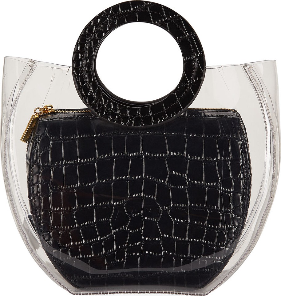 Staud Frida PVC and Stamped Crocodile Tote Bag