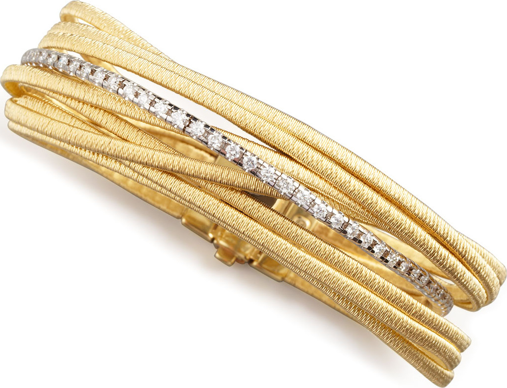 Marco Bicego Diamond Cairo 18k Nine-Strand Bracelet