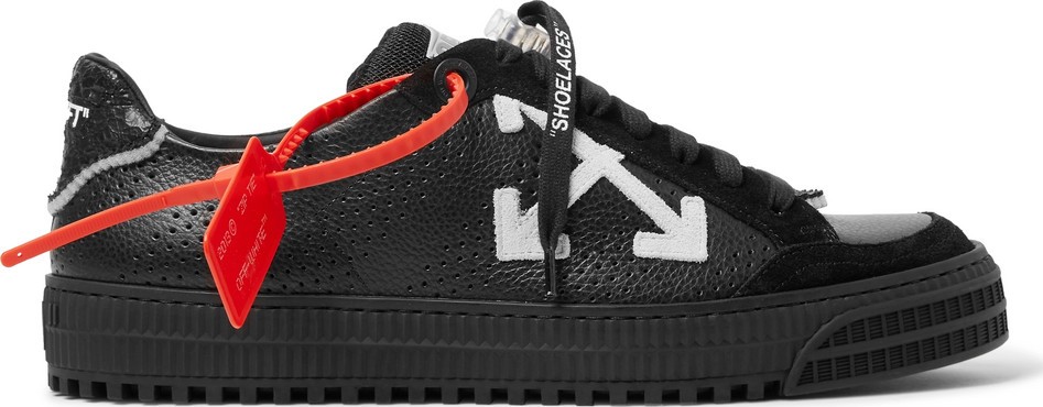 Off White 3.0 Polo Suede-Trimmed Leather Sneakers