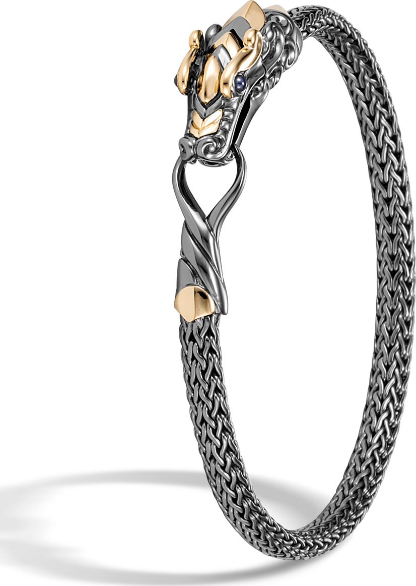 John Hardy Legends Naga Bracelet w/ 18k Gold, Size M