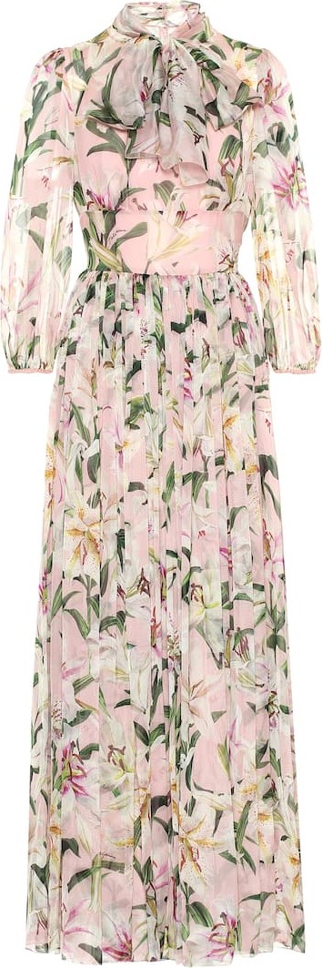 Dolce & Gabbana Floral silk-chiffon maxi dress