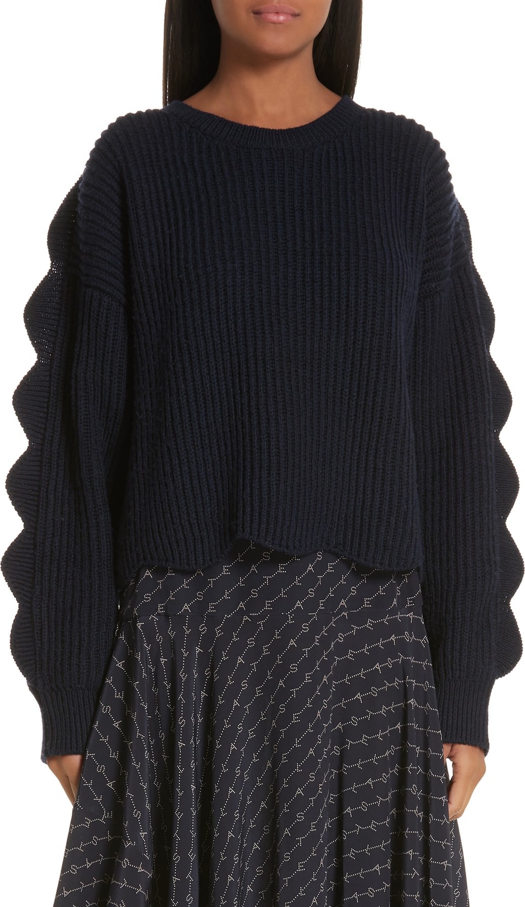 Stella McCartney Scallop Crop Sweater