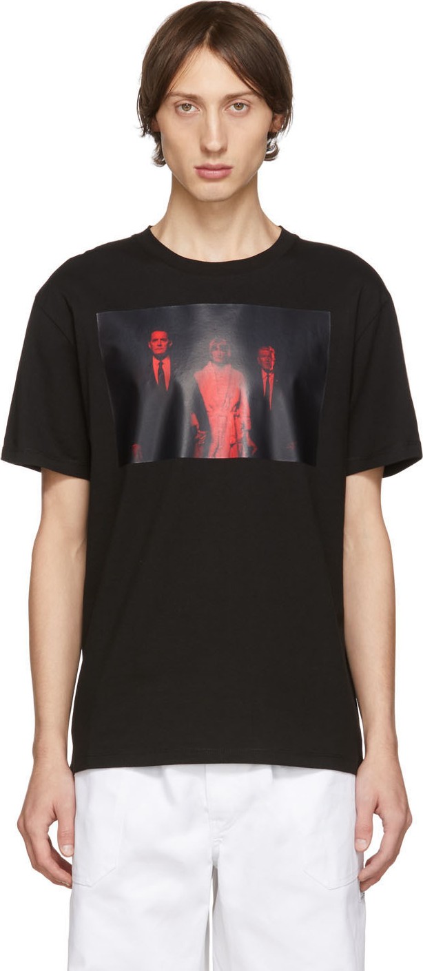 Raf Simons Black Twin Peaks T-Shirt