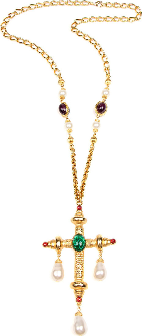 Ben-Amun Cross & Dangle Pendant Necklace