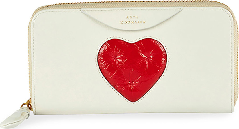 Anya Hindmarch Large Chubby Heart Zip-Around Wallet