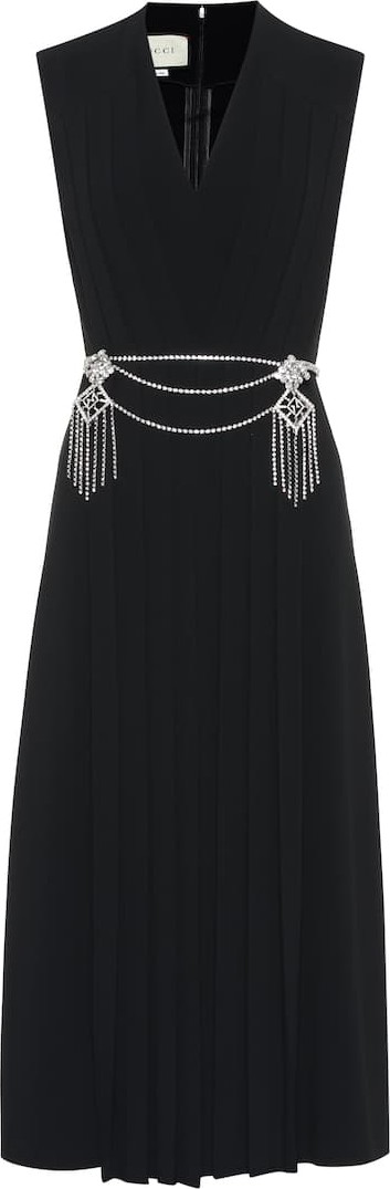 Gucci Embellished jersey midi dress