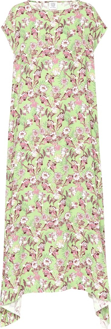 Vetements Floral-printed crêpe maxi dress