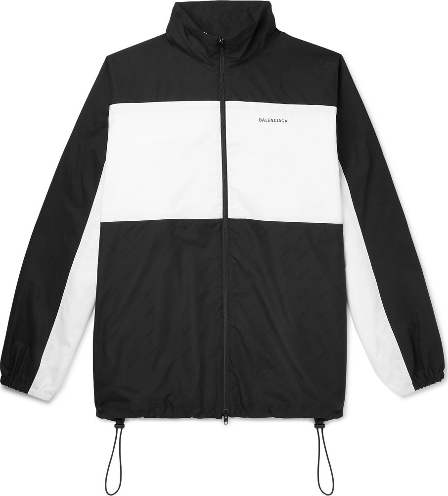Balenciaga Oversized Logo-Embroidered Cotton Jacket