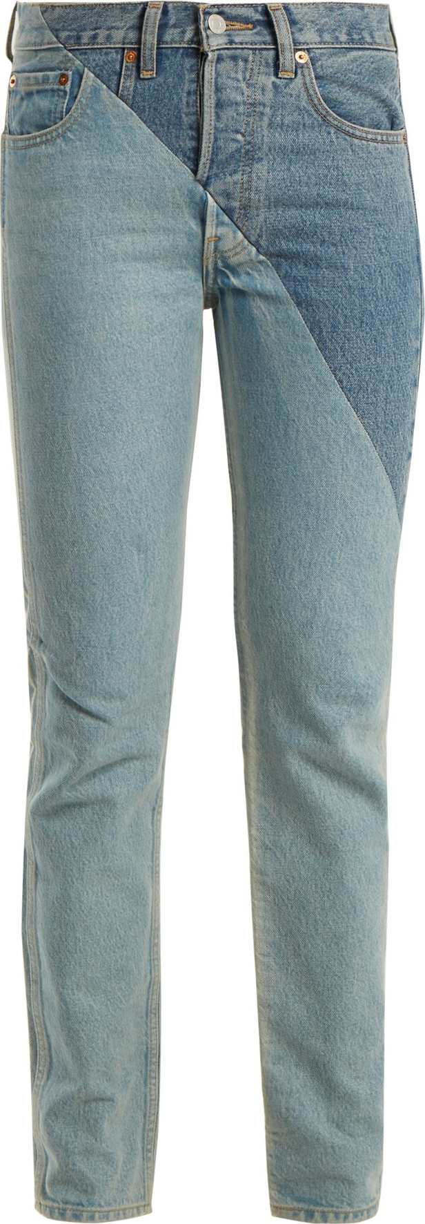 Vetements X Levi's cross-cut slim-leg jeans