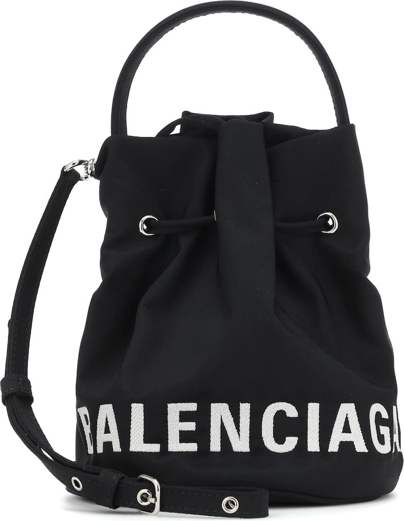 Balenciaga Wheel XS canvas bucket bag