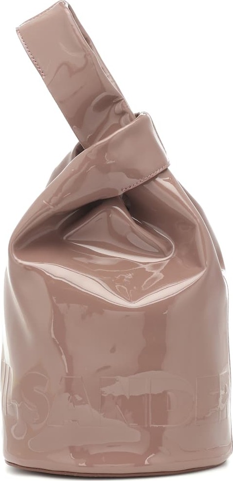 Jil Sander Market Small patent leather tote