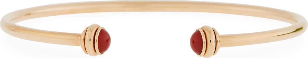 Piaget 18k Rose Gold Possession Open Bangle with Carnelian