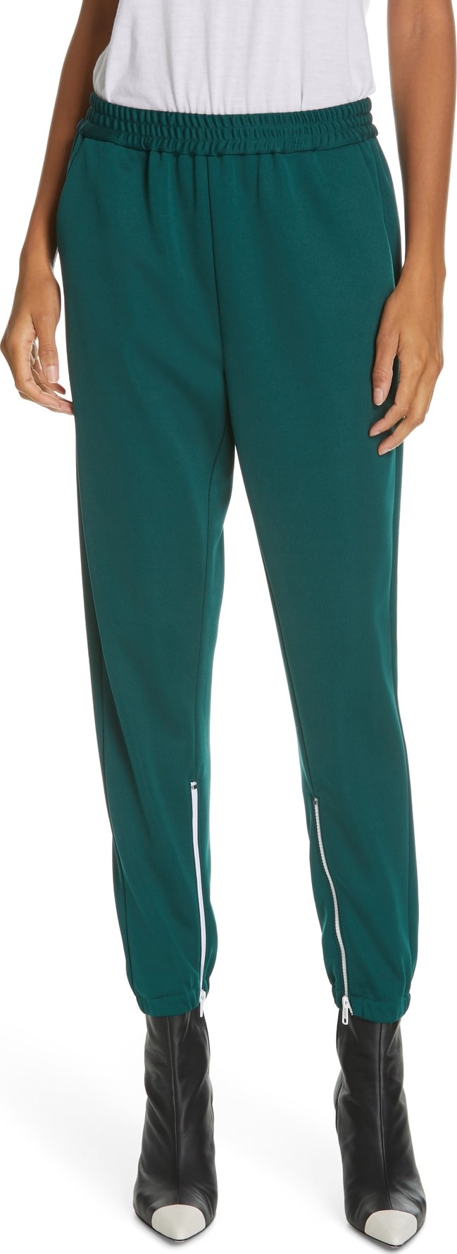 Tibi Zip Hem Joggers