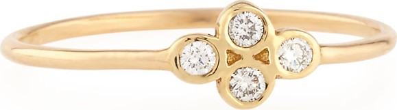 Zoe Chicco 14K Gold Diamond Quad Ring