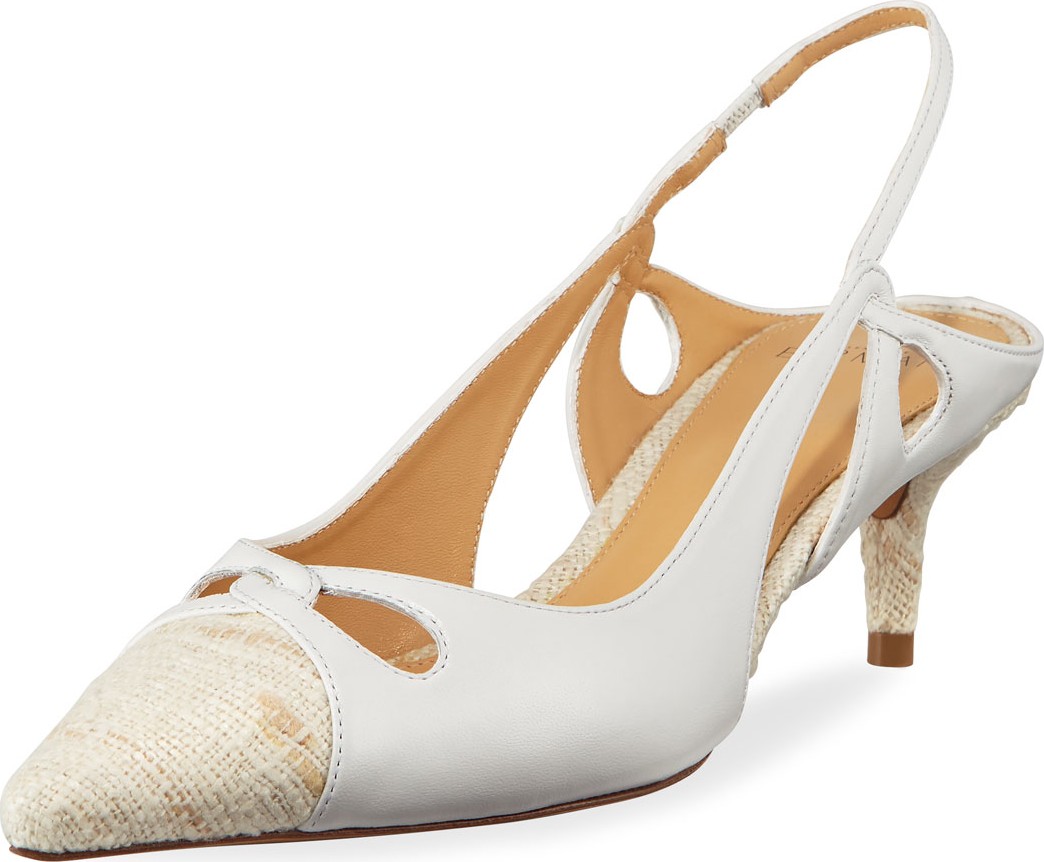 Alexandre Birman Nanny Mixed Slingback Pumps