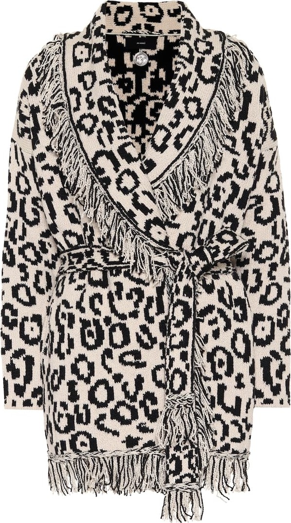 Alanui Macula cotton jacquard cardigan