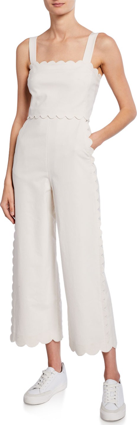 Rebecca Taylor Sleeveless Scalloped Jumpsuit Rebecca Taylor Sleeveless Scalloped Jumpsuit