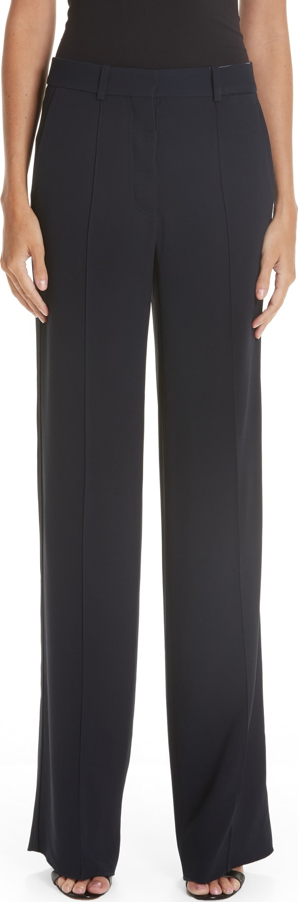 Victoria Beckham Wide Leg Stretch Pants