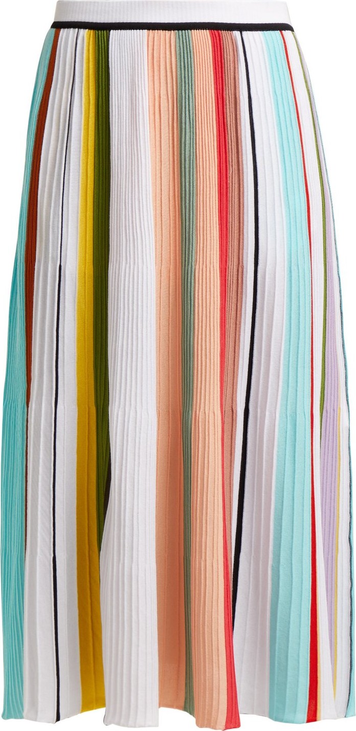 Missoni Striped pleated cotton skirt