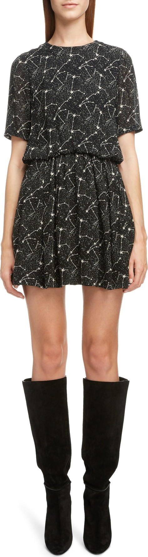 Saint Laurent Constellation Print Minidress