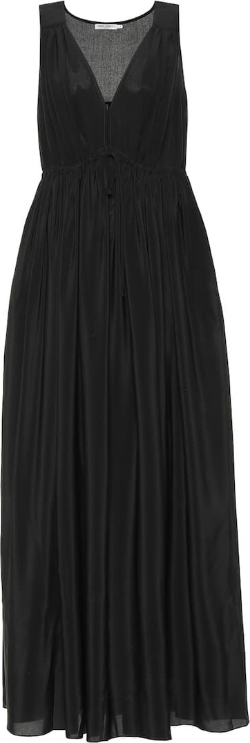 Three Graces London Solaine silk-crêpe de chine dress